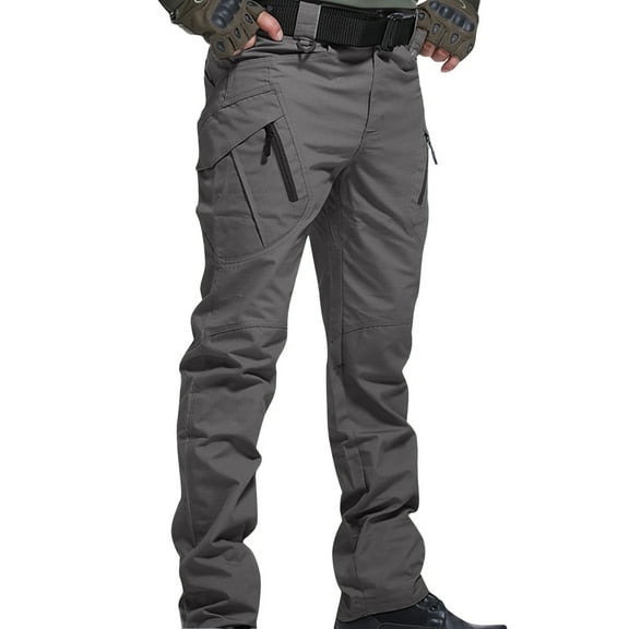 Men's Baggy Cargo Pants Trendy Parachute Pants - Loose Fit, Adjustable Drawstring, Pockets, Streetwear/ Hop Style