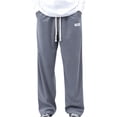 thumbnail image 1 of Men's Baggy Corduroy Sweatpants Elastic Waist Drawstring Athletic Workout Jogger Solid Color Wide Leg Pants, 1 of 5