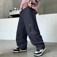 thumbnail image 1 of Men's Baggy Hop Jeans Wide Leg Skater Denim Pants Casual Loose Fit Long Trousers Streetwear, 1 of 7