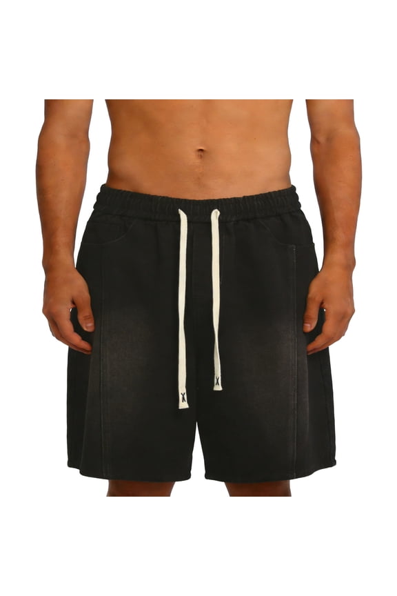 Men's Baggy Jean Shorts Loose Fit Vintage Washed Denim Short Pants, Classic Y2K Hip Hop Jorts Summer Casual Streetwear Shorts with Pockets