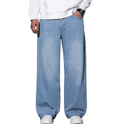 Mrmall Men's Baggy Jeans Wide Leg Casual Loose Fit Y2K Vintage Denim Jeans Streetwear