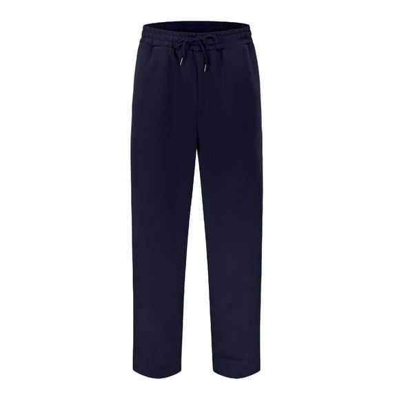 Men's Baggy Pants Wide Leg Drawstring Waist Loose Sweatpants with Pockets