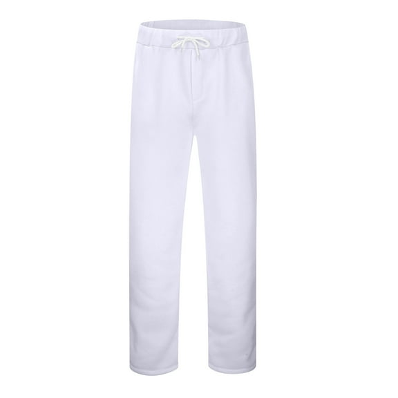 Men's Baggy Pants Wide Leg Drawstring Waist Loose Sweatpants with Pockets