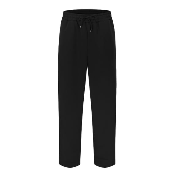 Men's Baggy Pants Wide Leg Drawstring Waist Loose Sweatpants with Pockets