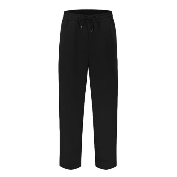 Men's Baggy Pants Wide Leg Drawstring Waist Loose Sweatpants with Pockets