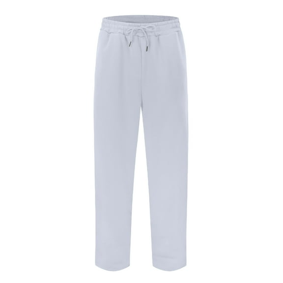 Men's Baggy Pants Wide Leg Drawstring Waist Loose Sweatpants with Pockets