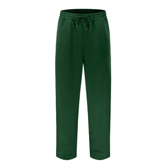 Men's Baggy Pants Wide Leg Drawstring Waist Loose Sweatpants with Pockets