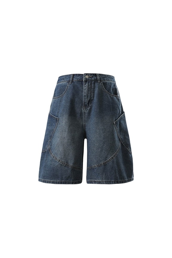 Men's Baggy Shorts Loose Fit Vintage Wide Leg Jorts, Y2K Hip Hop Streetwear, Summer Casual Wrinkle Free Soft Breathable Fabric