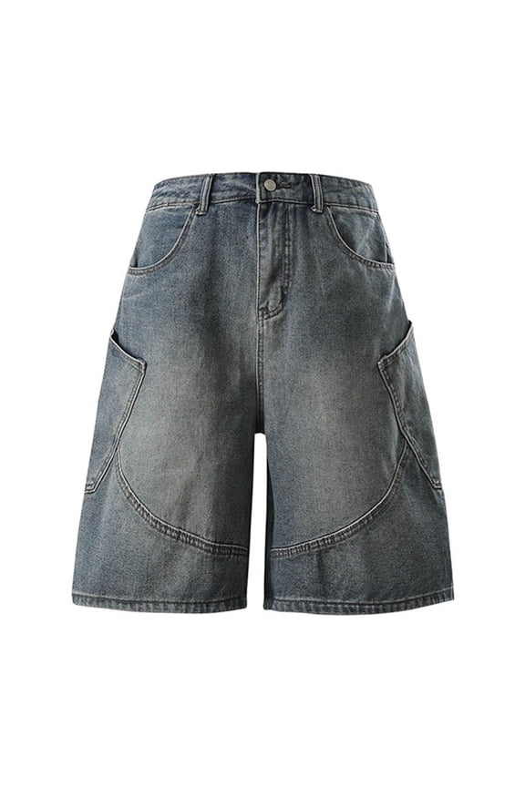 Men's Baggy Shorts Loose Fit Vintage Wide Leg Jorts, Y2K Hip Hop Streetwear, Summer Casual Wrinkle Free Soft Breathable Fabric
