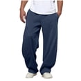 thumbnail image 1 of Men's Baggy Sweatpants Casual Straight Leg Fleece Pants Drawstring Elastic Waist Athletic Workout Jogger Fall Winter Sweat Pants with Pockets, 1 of 5