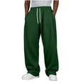 thumbnail image 1 of Men's Baggy Sweatpants Drawstring Elastic Waist Wide Leg Sweat Pants Casual Loose Baggy Joggers with Pockets, 1 of 6