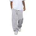 thumbnail image 1 of Men’s Baggy Sweatpants Fashion for All Season - with Elastic Drawstring Waist, Deep Pockets - Casual Loose Joggers Light Gray 3XL, 1 of 6
