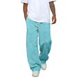 thumbnail image 1 of Men’s Baggy Sweatpants Fashion for All Season - with Elastic Drawstring Waist, Deep Pockets - Casual Loose Joggers Sky Blue L, 1 of 6