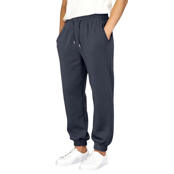 Men's Baggy Sweatpants Fleece Straight Leg Casual Sweat Pants Drawstring Athletic Workout Gym Jogger with Pockets,Dark Gray XXL