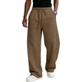 thumbnail image 1 of Men's Baggy Sweatpants Fleece Wide Leg Lounge Sweat Pants Drawstring Waist Jogging Pants with Pockets, 2XL, 1 of 7