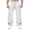 thumbnail image 1 of Men's Baggy Sweatpants Heavyweight Fleece Wide Leg Drawstring Sweat Pants,Casual Lounge Joggers with Pockets Slacks, 1 of 8