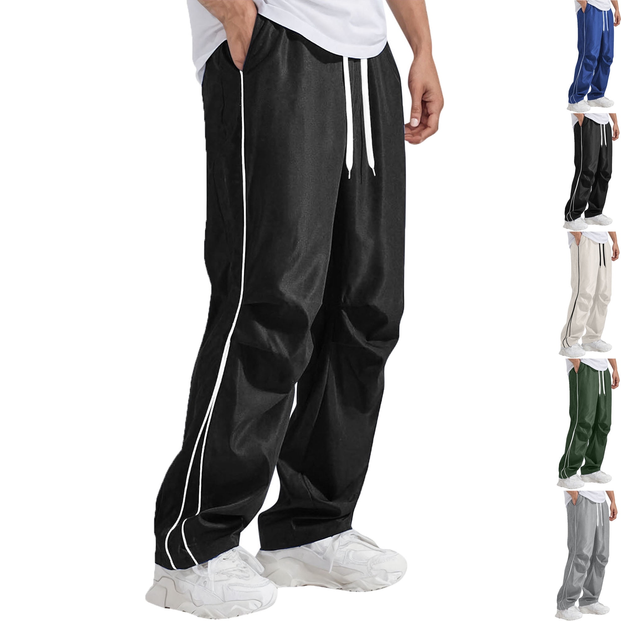 Men's Baggy Sweatpants Parachute Pants Wide Leg Vintage Track Pants ...