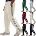 thumbnail image 1 of Men's Baggy Sweatpants Straight Leg Open Bottom Joggers Casual Lightweight Athletic Pants with Pockets, M, 1 of 6