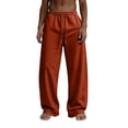 thumbnail image 1 of Men's Baggy Sweatpants Wide Leg Lounge Casual Solid Jogging Pants High waist Drawstring 2 Deep Pockets Open Bottom Loose Joggers Pants Fall Fashion Streetwear, 1 of 4