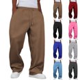 thumbnail image 1 of Men's Baggy Sweatpants Wide Leg Pants with Pockets, Oversized Lounge Pants for Home, Streetwear and Comfort Wear,Dark Gray,M, 1 of 4
