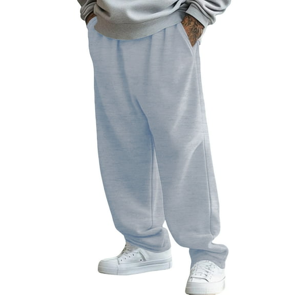 Men's Baggy Sweatpants Wide Leg Sweat Pants With Pockets