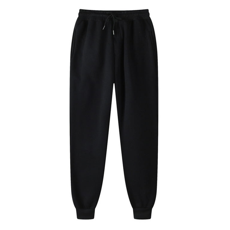 Men's Baggy Sweatpants with Pockets, Fleece Sweat Pants