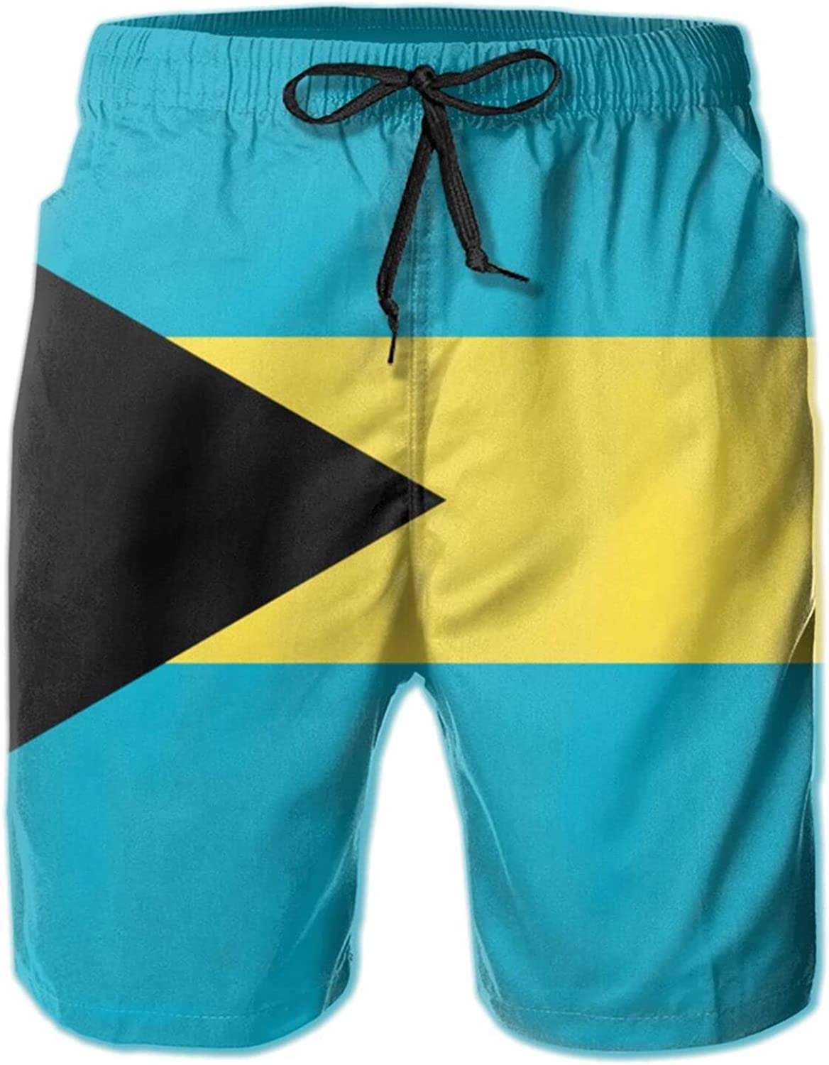 Men's Bahamas Flag Swim Trunks Quick Dry Swim Shorts Casual Beach Board ...