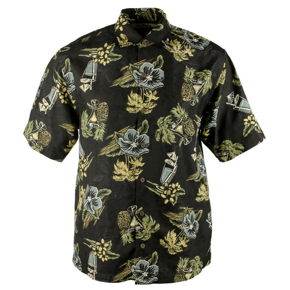 Men's Baja Martini Silk Short Sleeve Camp Shirt Medium