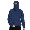 thumbnail image 1 of Men's Balaclava Hoodie Winter Hoodies Sweatshirt with Zipper Casual Unique Pullover Outerwear Hoodie, 1 of 9