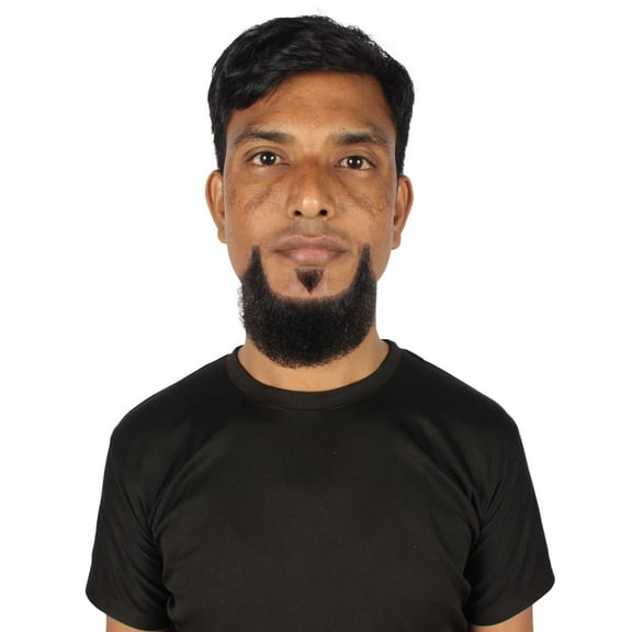 Men's Balbo Goatee Beard | Dark Black Facial Hair | Human Hair | HPO