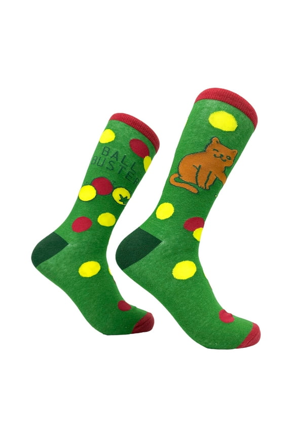 Men's Ball Buster Socks Funny Naughty Mischievous Cat Footwear