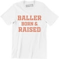 thumbnail image 1 of Men's Baller Born And Raised Printed Graphic Slogan Fresh Money T-Shirt, 1 of 4