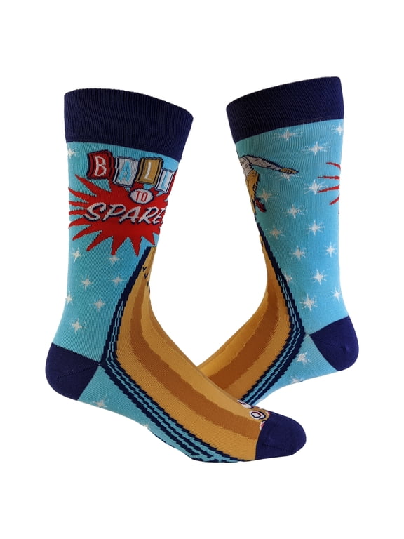Men's Balls to Spare Socks Funny Bowling Humor Sports Novelty Graphic Footwear