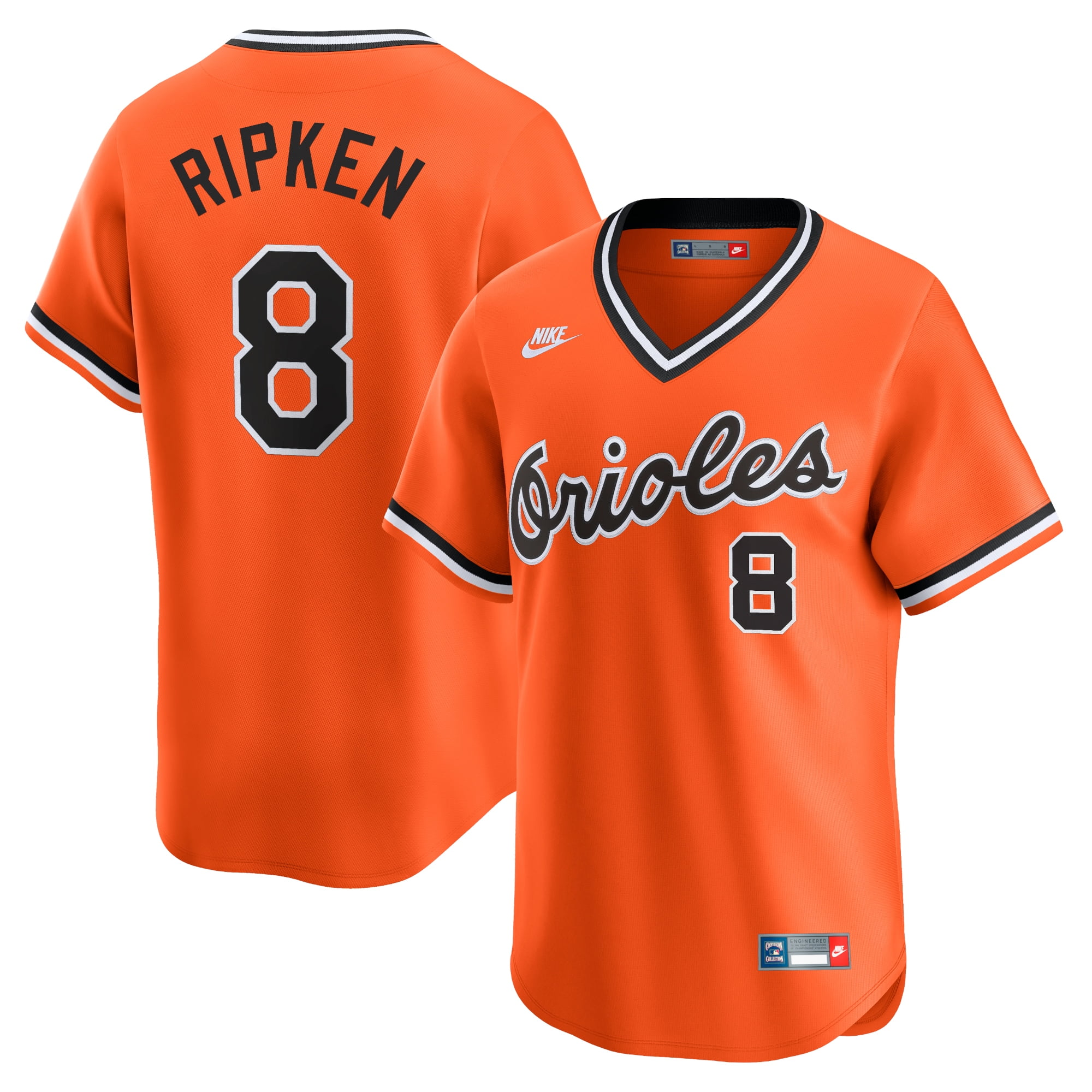 Men's Baltimore_Orioles Cal Ripken Jr. Orange Throwback Cooperstown