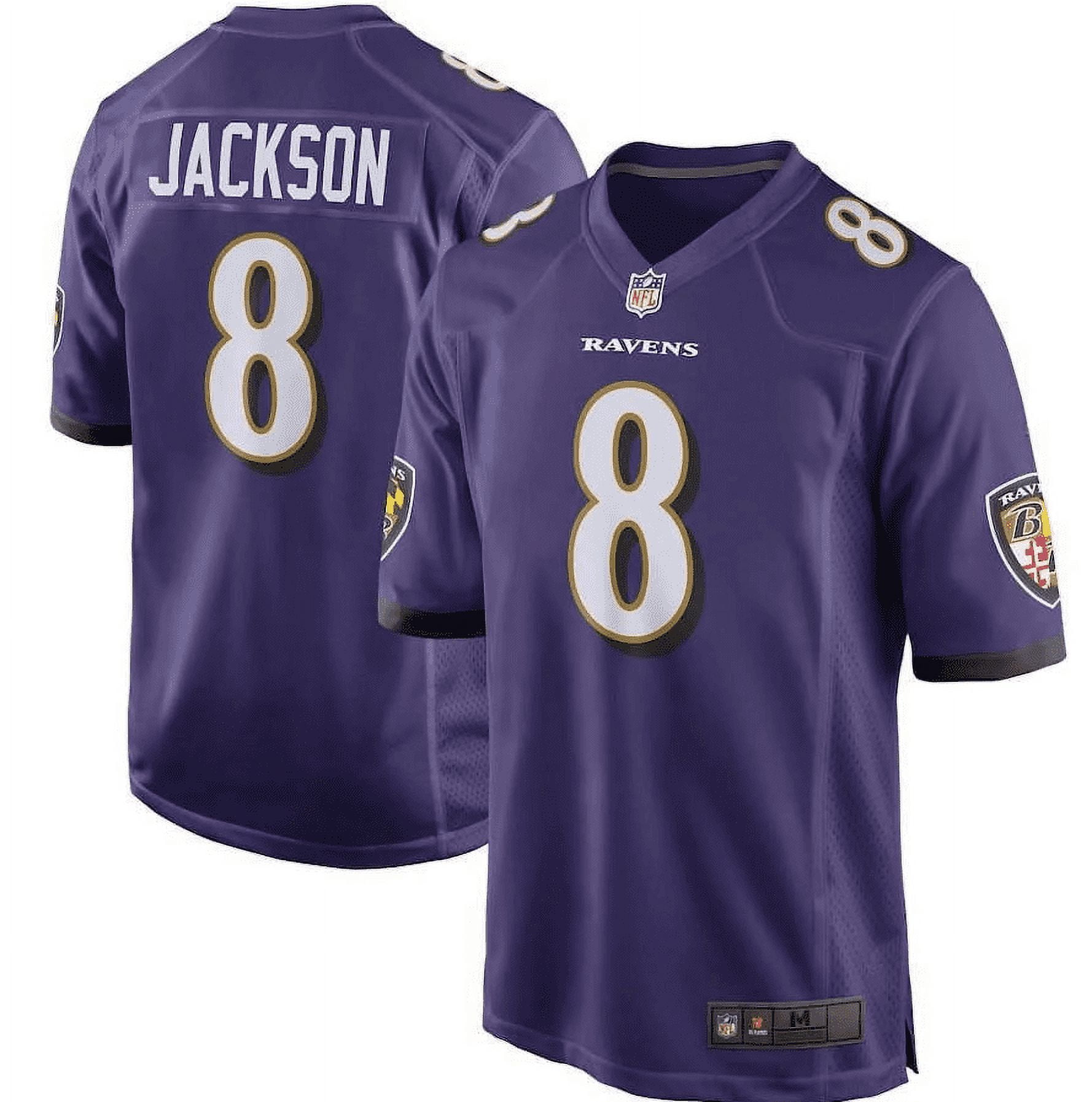 Men's Baltimore_Raven_s No.8 Lamar_Jackson Player Apparel American