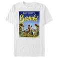 thumbnail image 1 of Men's Bambi Classic Floral Movie Title Poster Graphic Tee White Small, 1 of 5