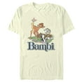 thumbnail image 1 of Men's Bambi Distressed Classic Scene Graphic Tee Beige Large, 1 of 4