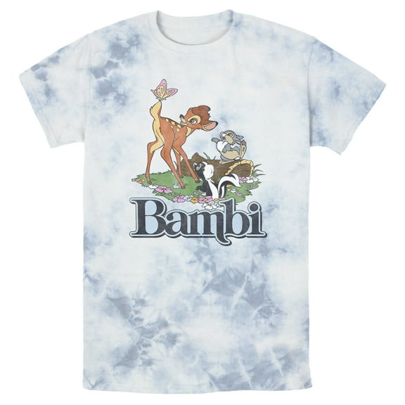 Men's Bambi Distressed Classic Scene Graphic Tee White/Blue X Large