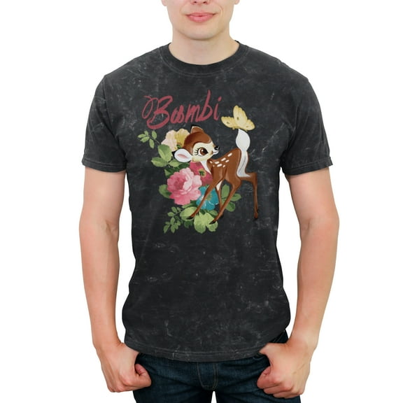 Men's Bambi Floral Butterflies  Graphic T-Shirt