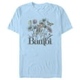 thumbnail image 1 of Men's Bambi Floral Sketch  Graphic Tee Light Blue 2X Large, 1 of 4