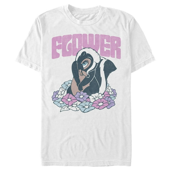 Men's Bambi Flower Graphic Tee White 3X Large