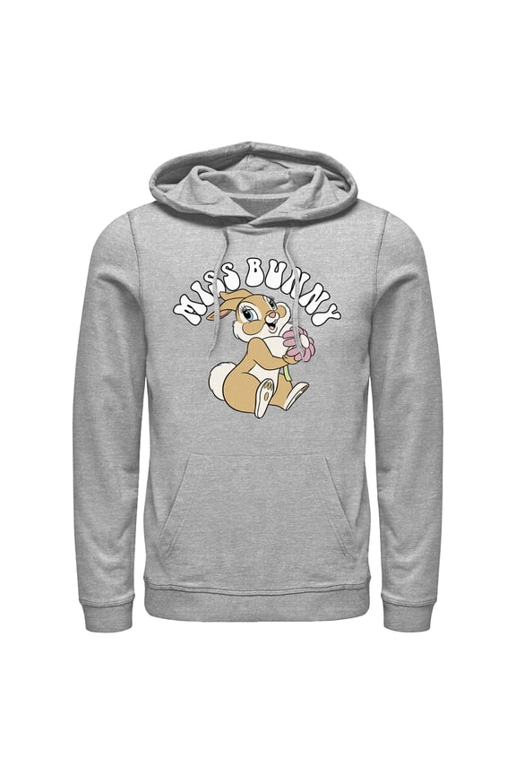 Men's Bambi Miss Bunny Pull Over Hoodie Athletic Heather X Large
