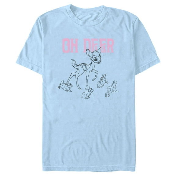 Men's Bambi Oh Deer Group Graphic Tee Light Blue X Large