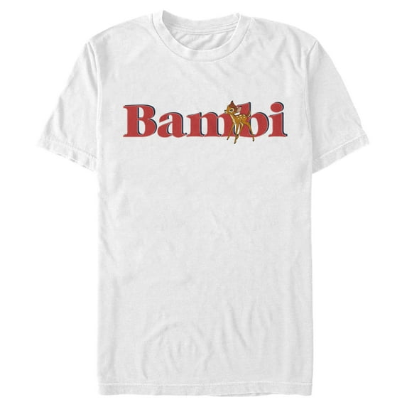 Men's Bambi Red Large Logo Graphic Tee Black Small