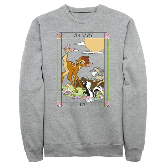 Men's Bambi Tarot Card Scene  Sweatshirt Athletic Heather Small