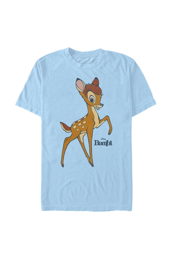 Men's Bambi Three Leg Pose Graphic Tee Light Blue 3X Large