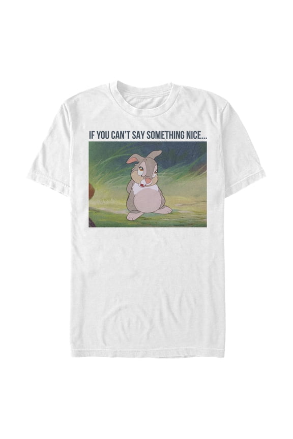Men's Bambi Thumper Quote Graphic Tee White X Large