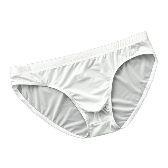 Men's Bamboo Briefs - Soft and Comfortable Underwear Briefs with Tagless Waist - Stretch Fit Pants for Men White XXL