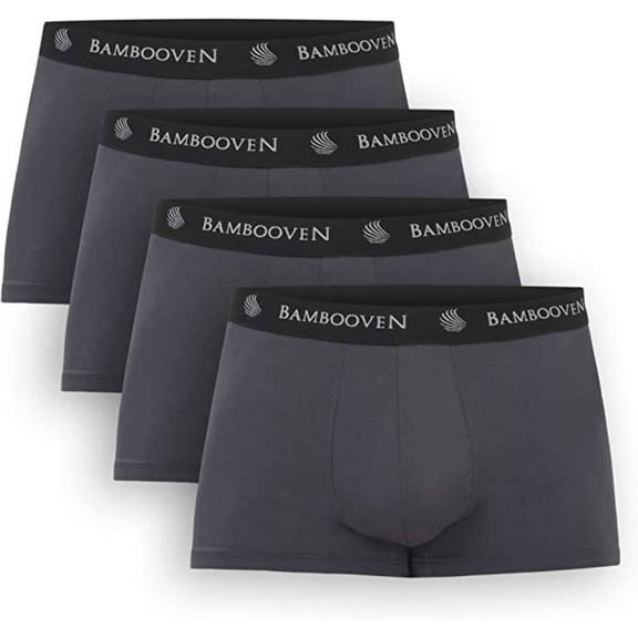 Bambooven Men’s Bamboo Trunks with Pouch 4-Pack