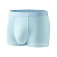 thumbnail image 1 of Men's Bamboo Viscose Boxer Briefs Pack No Open Fly Trunks Underwear(Color:Blue,Size:XXL), 1 of 5